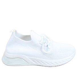 Scarpe sportive con calze Salice White bianca