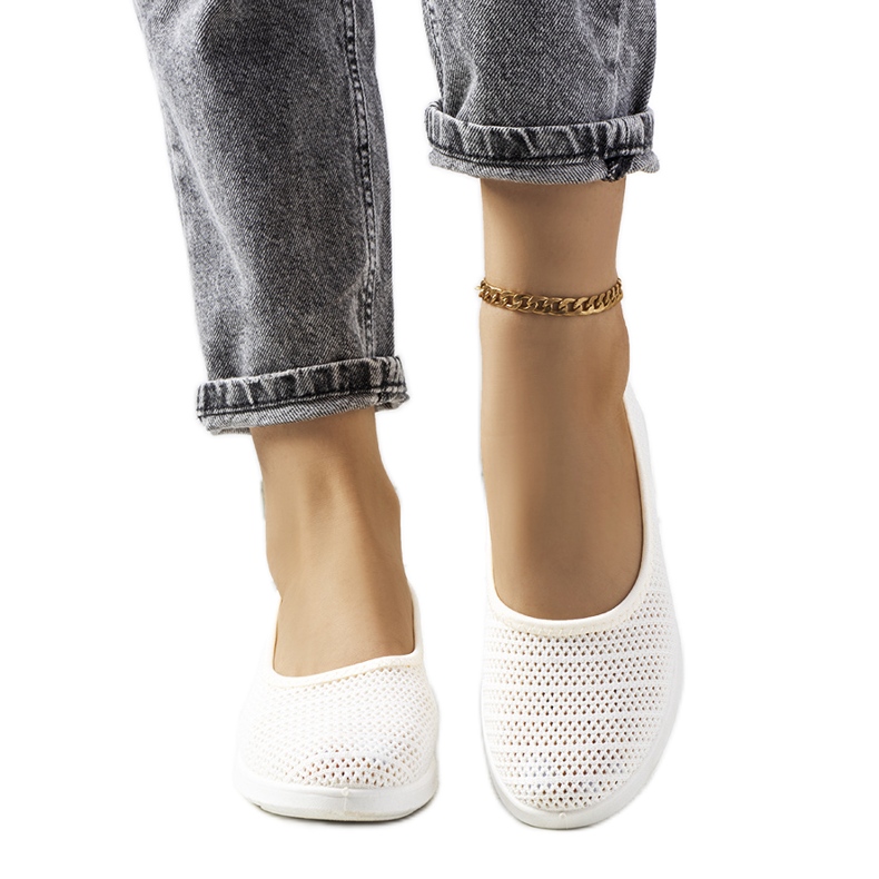 Sneakers Ilse beige traforate écru