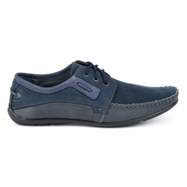 Olivier Mocassini uomo in pelle 4228 blu navy