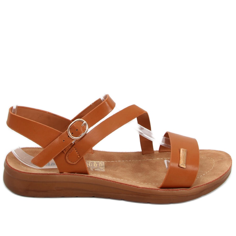 Sandali da donna Leaf Camel marrone