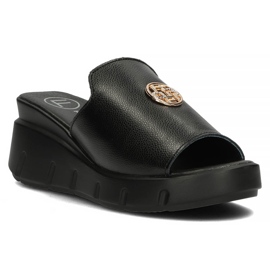 Ciabatte in pelle Filippo DK3596/22 Bk nere nero