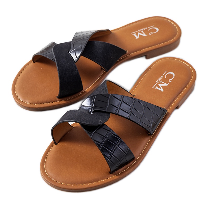 Pantofole Dinka nere eleganti nero