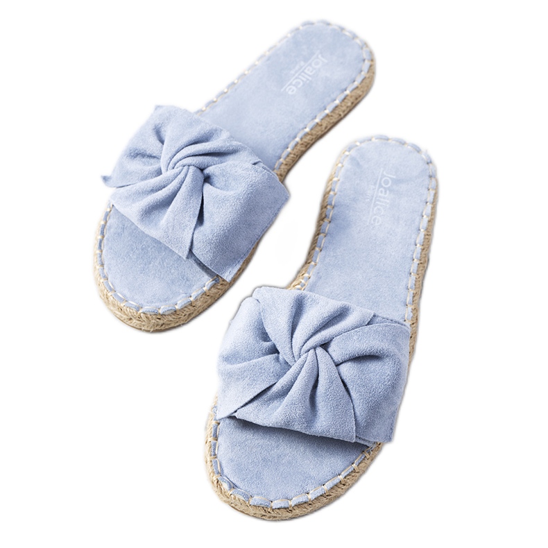 Ciabatte blu con fiocco Krina