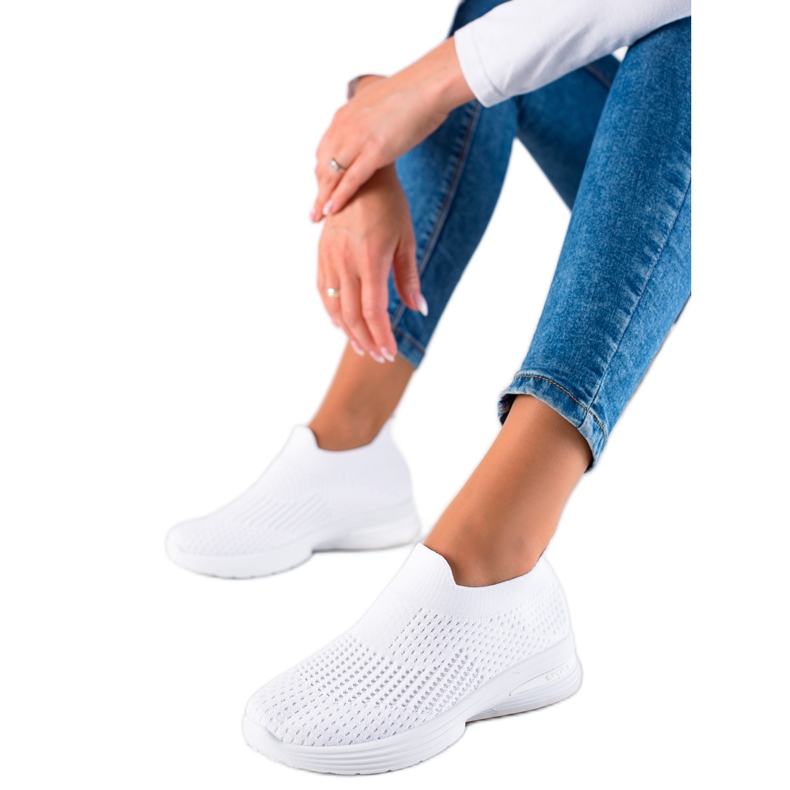 Scarpe sportive slip-on bianca