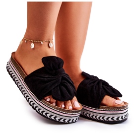 FJ1 Pantofole Da Donna Su Una Piattaforma Massiccia Nera Terisa nero