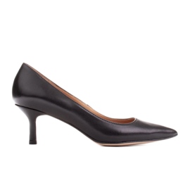 Marco Shoes Eleganti tacchi a spillo con tacco basso nero
