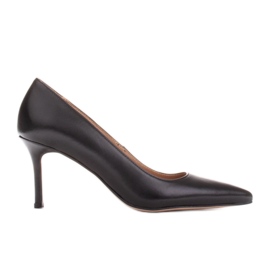 Marco Shoes Eleganti tacchi a spillo realizzati in morbida pelle nero
