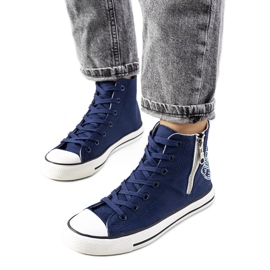 Sneaker Vicola blu navy alla caviglia