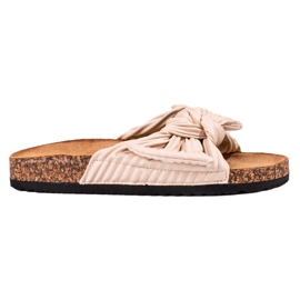 Bestelle Eleganti infradito con fiocco beige
