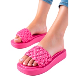 Mannika Pantofole Sulla Piattaforma rosa