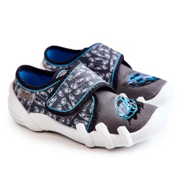BEFADO S.A. Ciabatte Befado Velcro Car 273X339 Grigio-Blu