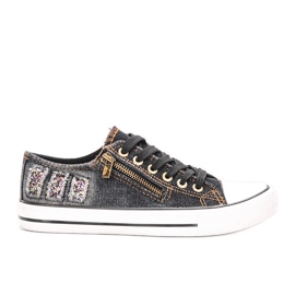 Sneakers in denim nero di Nikula