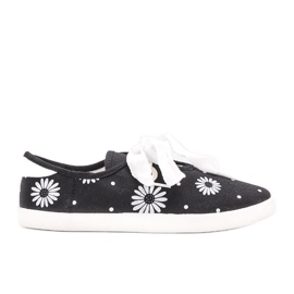 Sneakers a fiori Hursti nere bianca nero