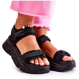 PE1 Sandali Da Donna Sulla Piattaforma Nera Terrina nero