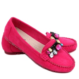 Mocassino con pietre Megara Fucsia rosa