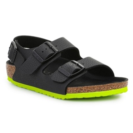 Sandali Birkenstock Milano Kinder 1022129 Desert Soil Black Lime nero