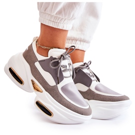 PS1 Sneakers Sportive da Donna Bianche-Grigie New Horizon bianca grigio