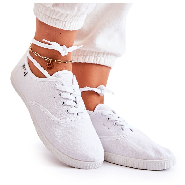 PE1 Sneakers Classiche da Donna Bianche Dellis bianca