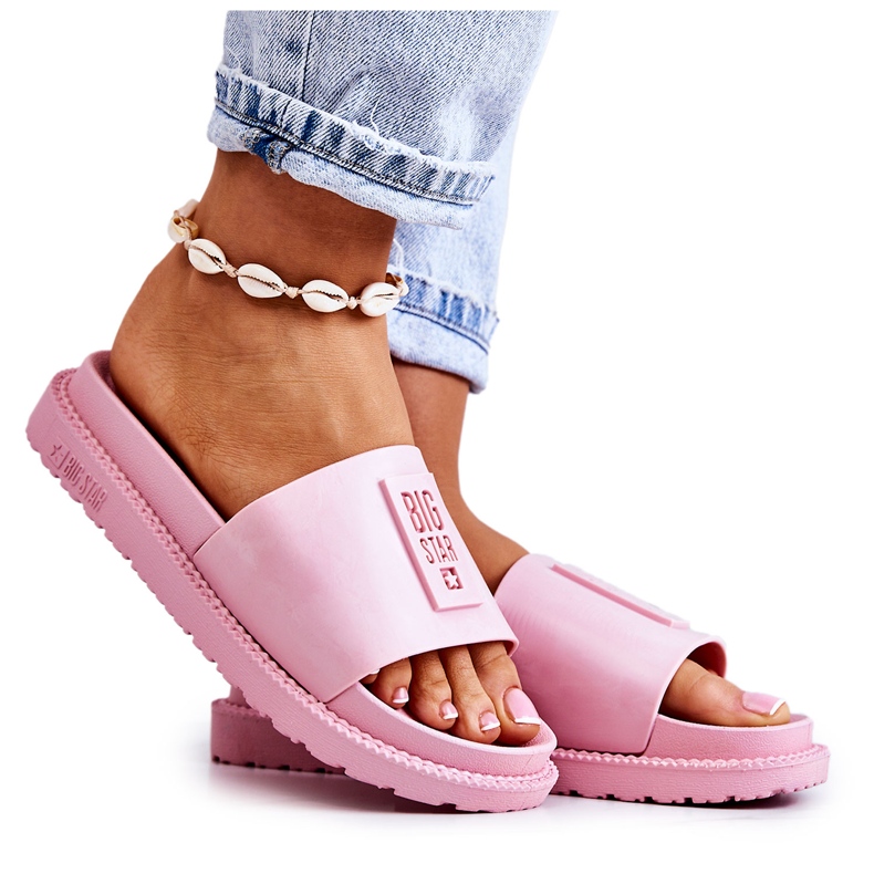 Pantofole da donna Big Star JJ274A303 rosa