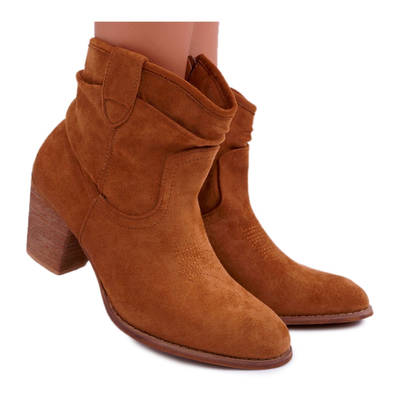 Stivali Da Donna Con Tacco Cowboy Camel Maverick marrone