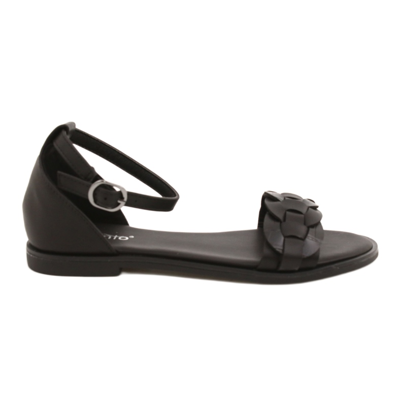 Evento Sandali femminili con treccia 22SD35-4604 NERO
