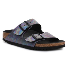 Birkenstock Arizona W 1021251 Nero Iridescente viola blu multicolore