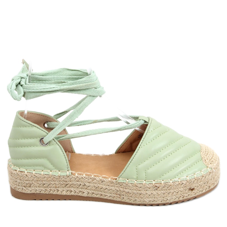 Espadrillas Freesia Green allacciate alla caviglia verde
