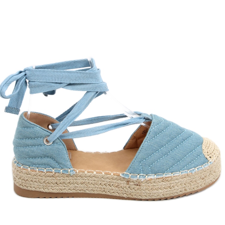 Espadrillas blu Freesia alla caviglia
