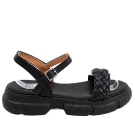 Sandali su suola alta Shanti Black nero