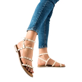Bestelle Sandali Con Strass beige