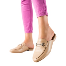 SHELOVET Mocassini con pantofole beige