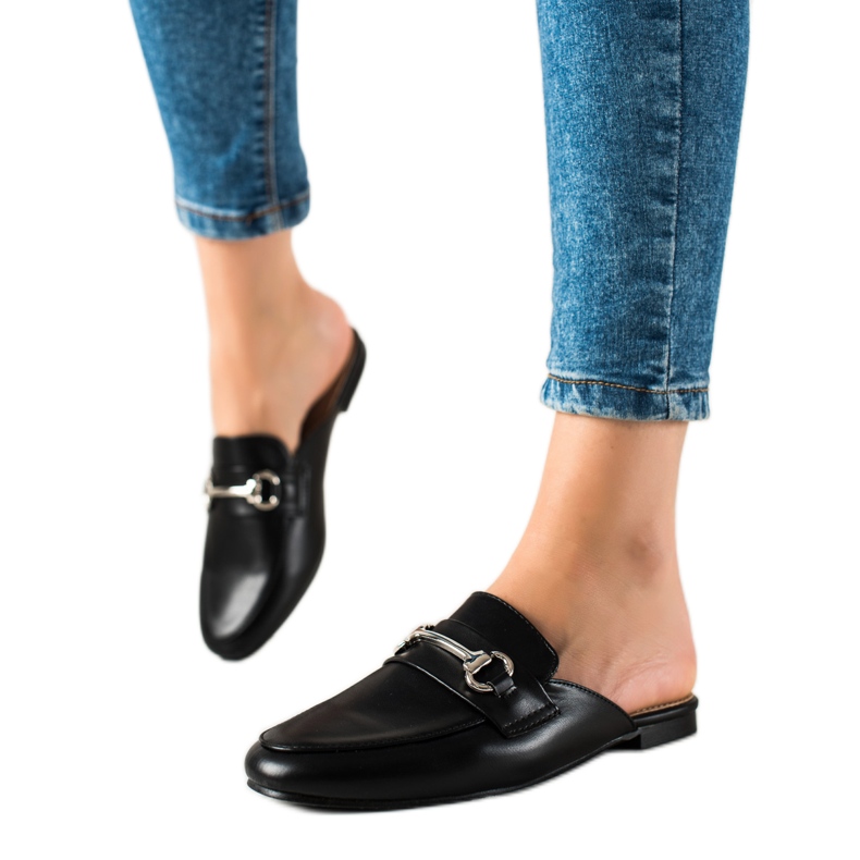 SHELOVET Mocassini con pantofole nere nero