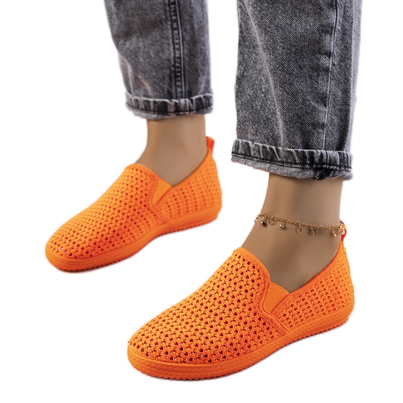Sneakers traforate arancioni di Mallory arancia