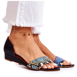 Sandali in pelle Maciejka 1971-63 Nero multicolore
