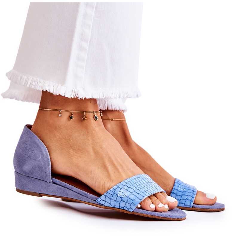 Sandali in pelle Maciejka 1971-61 Blu