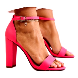 ADY Sandali da donna su un tacco alto rosa neon Anastasie
