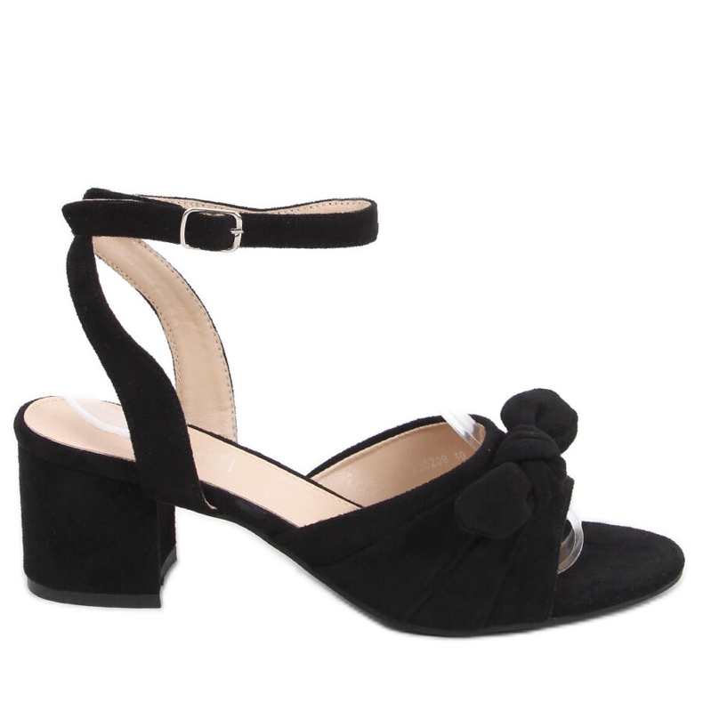 Giselle Sandali neri con tacco nero