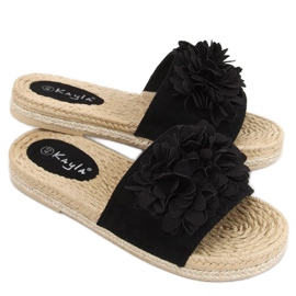 Ciabatte floreali fiesta Primrose Black nero