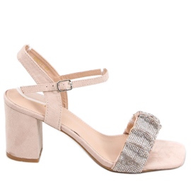 Sandali con tacco alto di Dash Nude beige