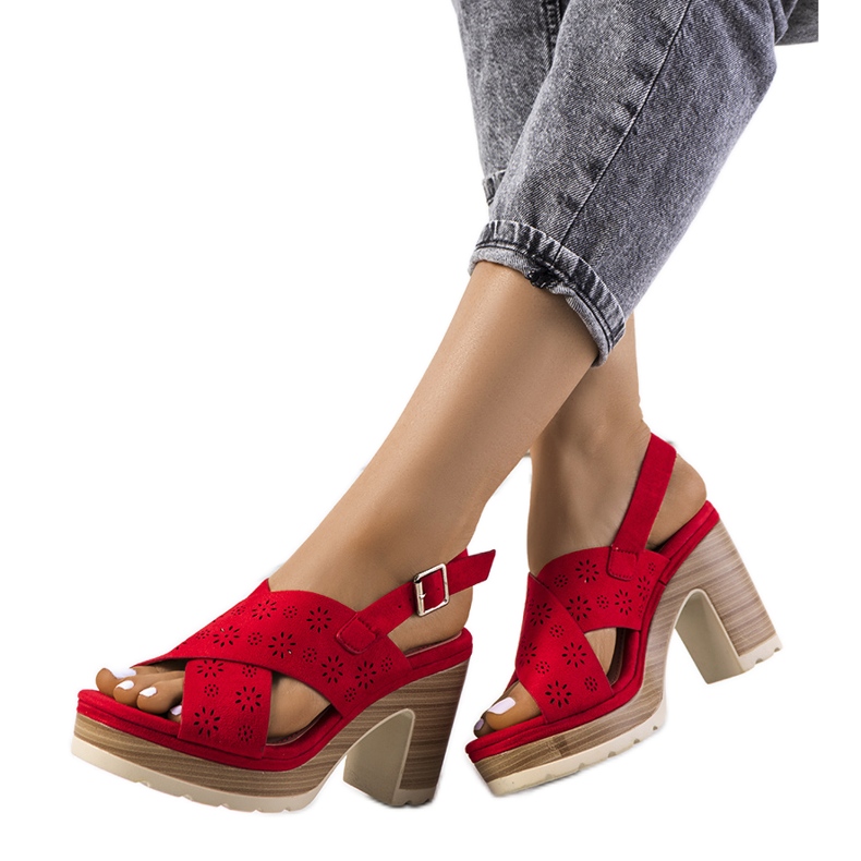 Sandali a tacco alto Red Cutts rosso