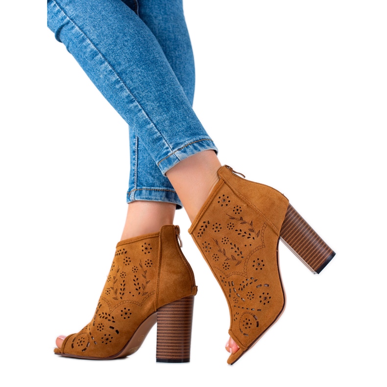 Seastar Stivali open toe traforati marrone