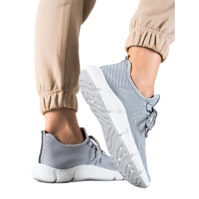 SHELOVET Sneakers sportive grigie grigio