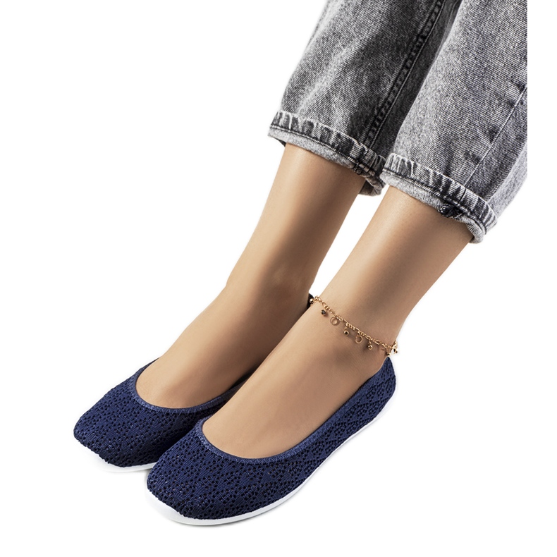 Ballerine traforate Holmen blu navy