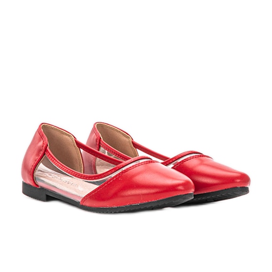 Ballerine Juva rosse semitrasparenti rosso