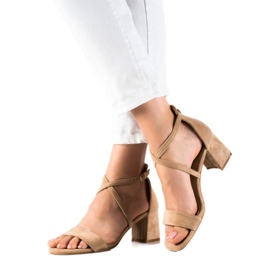 Seastar Sandali beige con tacco alto