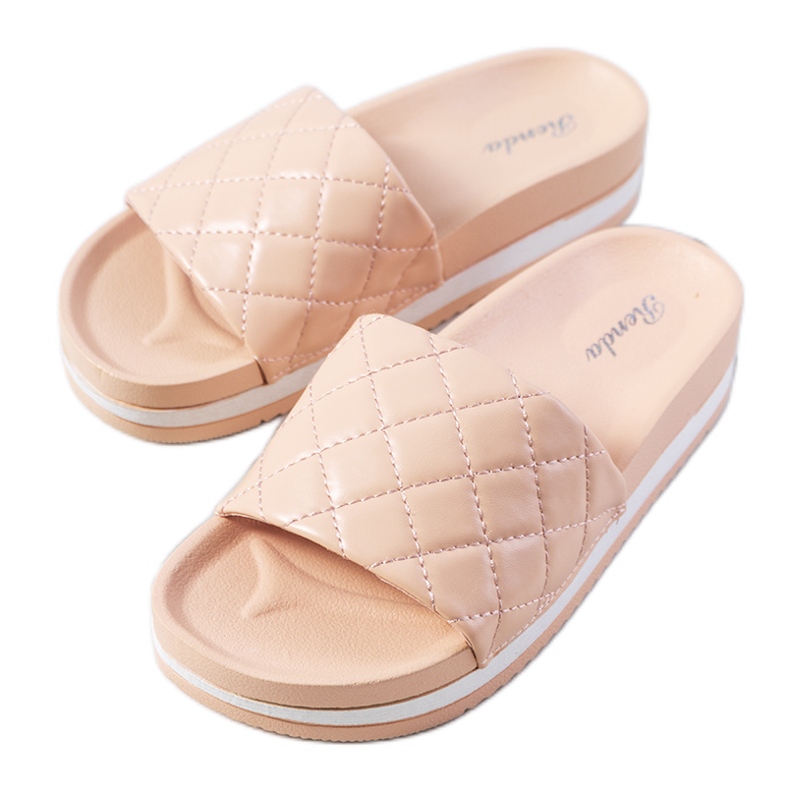 Ciabatte trapuntate rosa Hassell