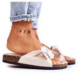 PS1 Ciabatte Wendy con suola in sughero beige chiaro