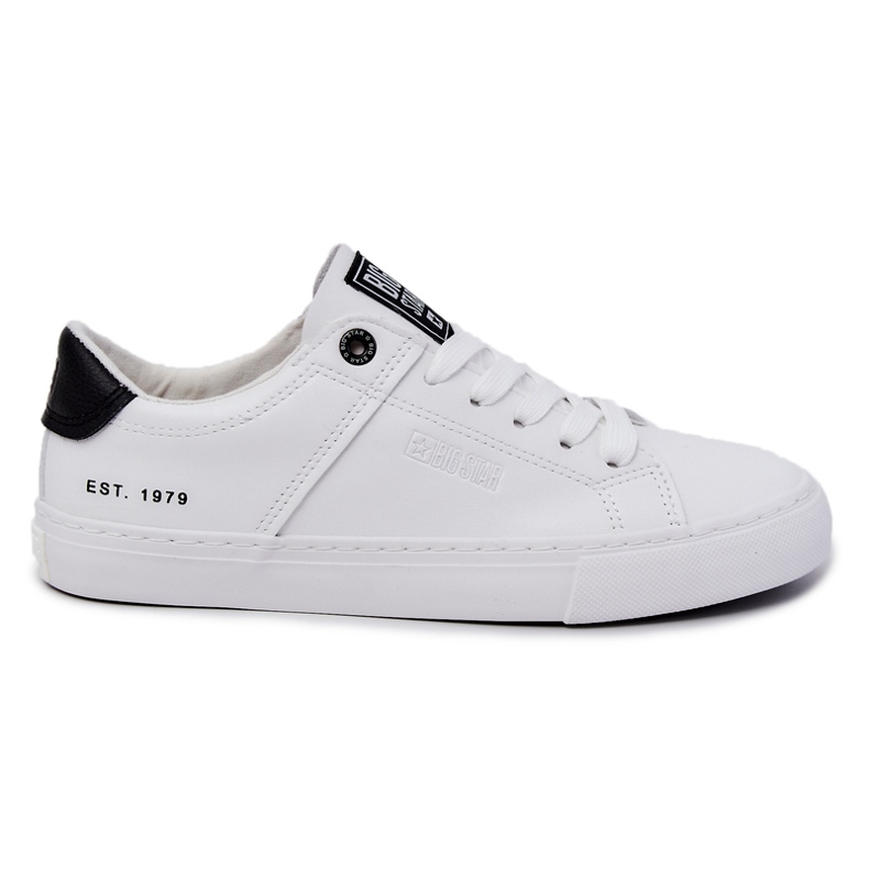 Sneakers da Uomo in Pelle Big Star JJ174105 Bianche e Nere bianca