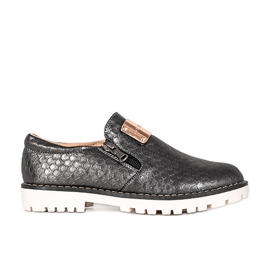 Scarpe da bambino nere metallizzate di Virton nero