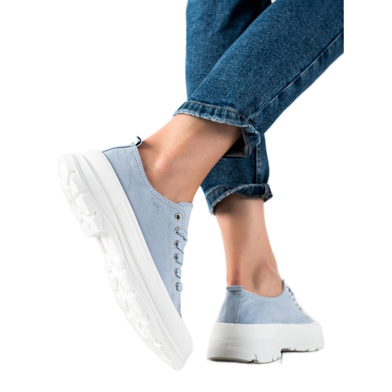 SHELOVET Sneakers Blu Sulla Piattaforma